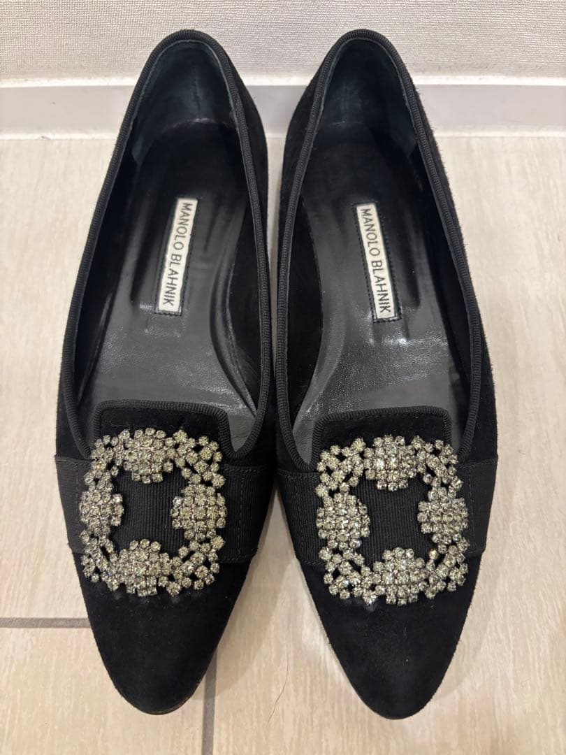 MANOLO BLAHNIK マノロブラニク　バレエシューズ/ ブラック mb-9xx03480015_3.jpg