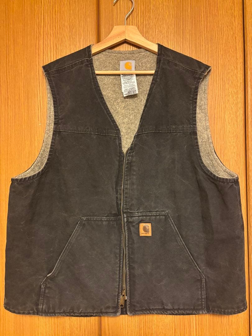 90s カーハート ダックベスト ボア size:XL 中古・古着通販】CarHartt (カーハート) ボアダックベスト ブラウン
