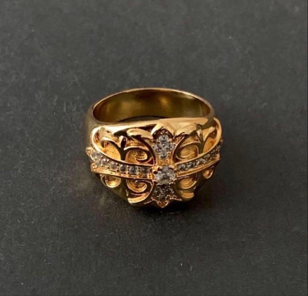 【新品未使用】22k ゴールド　キーパーリング　ダイヤ　リング CHROME HEARTS KEEPER RING 22K DIAMOND. クロムハーツ キーパーリング