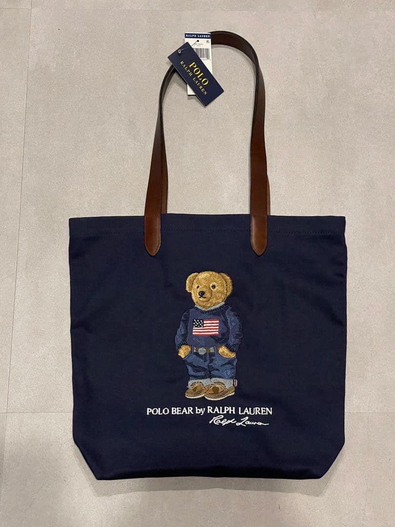 POLO Ralph Lauren トートバッグ ポロベア ネイビー 紺 ROPE' PICNIC｜【Polo Ralph Lauren/ポロラルフローレン】トートバッグ