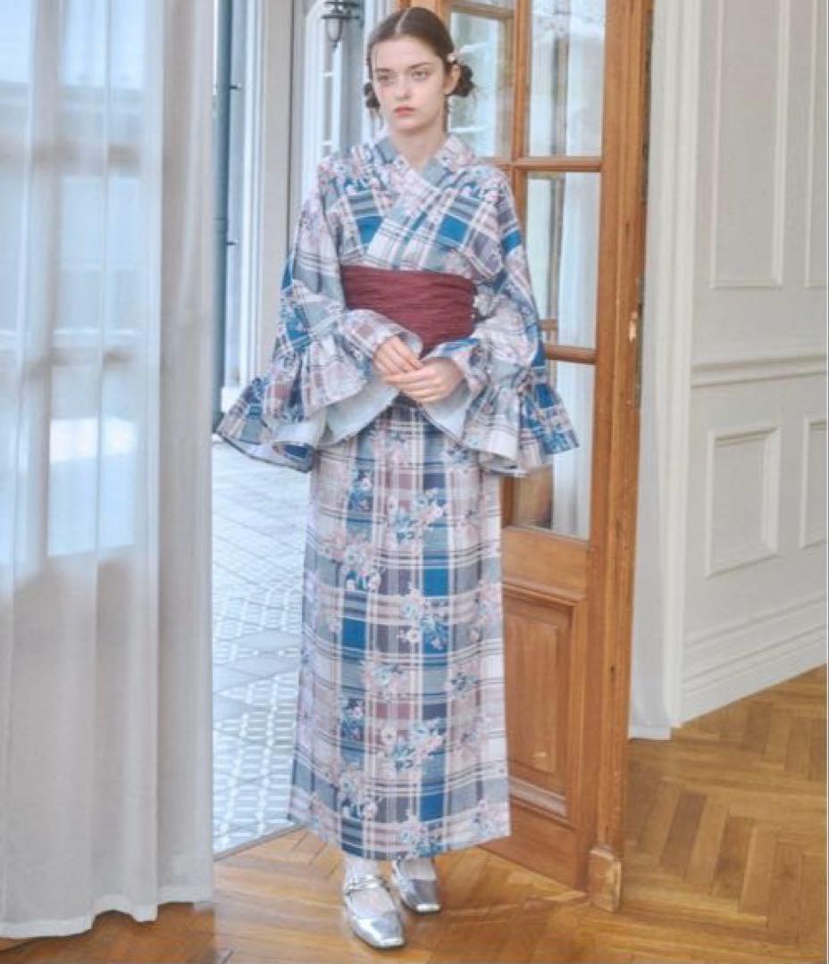 Lovilyn セパレート浴衣　帯セット　ネイビー Lovilyn（ラヴィリン）の「セパレート浴衣(帯セット)（浴衣）」 - WEAR