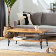 L字デスク(ライトブラウン)ヴィンテージデザインの男前家具 | 【公式