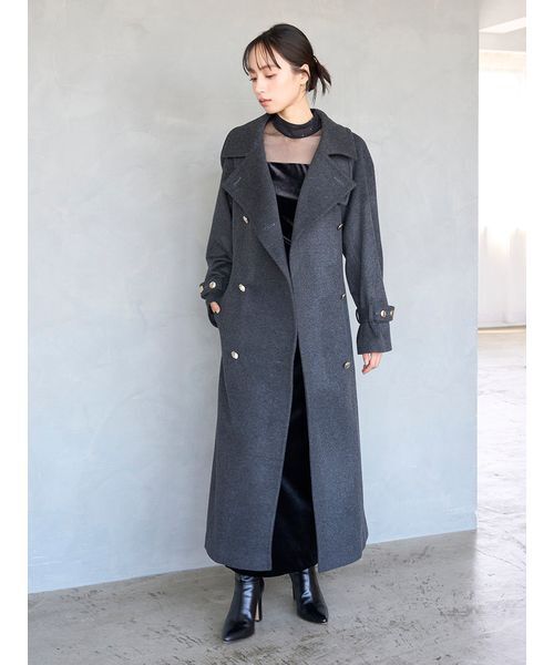 SNIDEL（スナイデル）の「シアードッキングベロアドレス（ワンピース