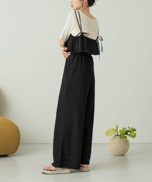 hinari（ヒナリ）の「総レースキャミロンパース（サロペット