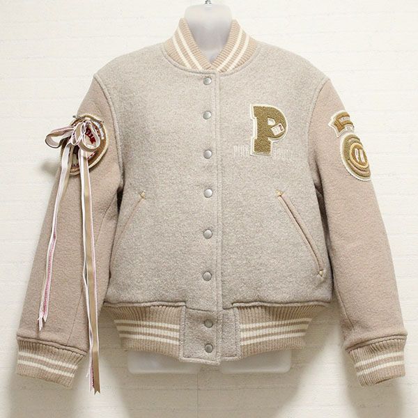 茶系ワッペン付きスタジャン - ピンクハウス通販｜リサイクル