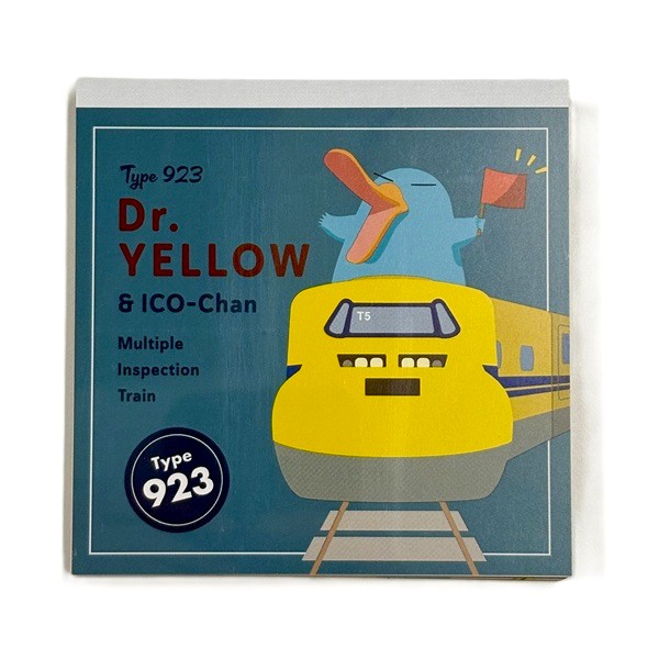 カモノハシのイコちゃん×ドクターイエロー スクエアメモパッド